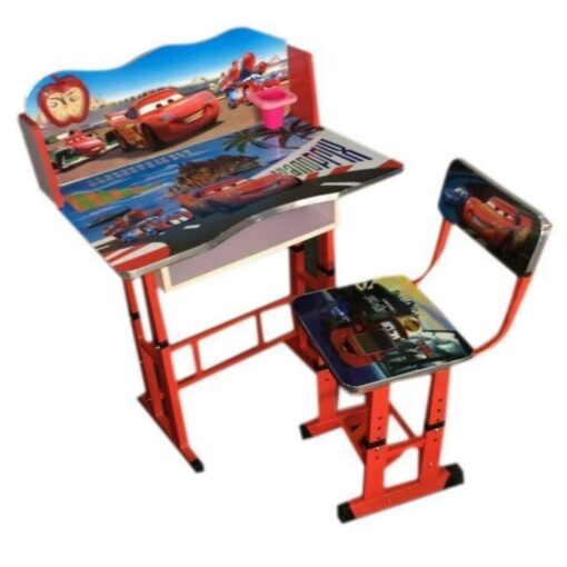 Wooden Study Table McQueen Car And Chair For Kids Cars Theme