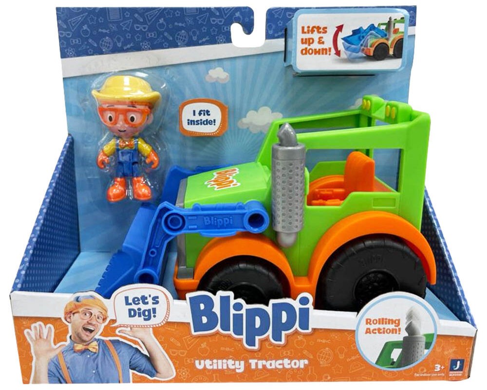 Blippi Feature Vehicle Utility Tractor BLP0029 Toys 4 You