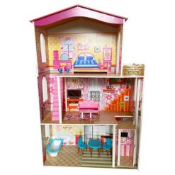 Kids Wooden Dollhouse Pretend To Play For Girls 3 - 5 Years - TX1052