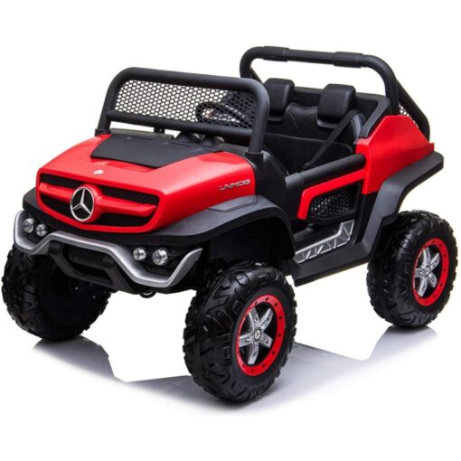 Mercedes Benz Ride On Car, Red, Unimog Jeep- UNIMO-Red