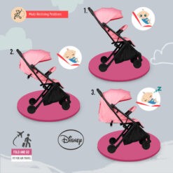Disney - Princess Travel Stroller - S101-Princess Pink
