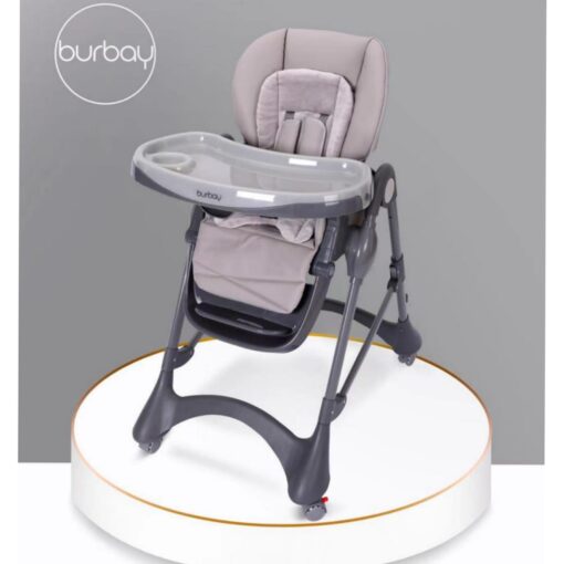 Baby High Chiar Multifunction Waterproof Foldable Baby – 003-Gray/White