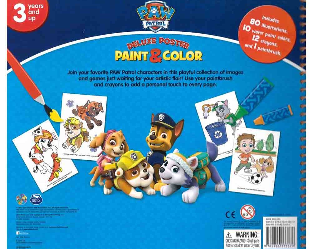 Paw Patrol -Deluxe Poster Paint & Color - 33676-HI - Toys 4 You