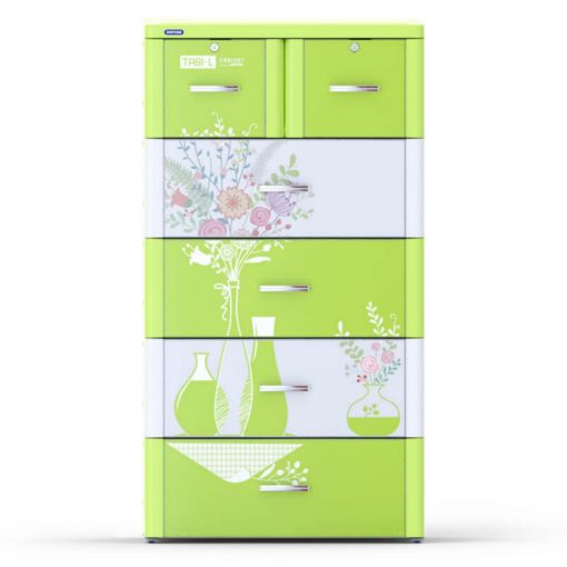 Plastic Drawer For Kids And Adults With 5 Drawers - 0259/4-Green