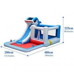 Bouncy Castles - Shark Slide Castle Outdoor Trampoline - SHA- 2020101