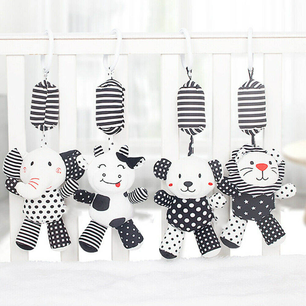 Hanging Plush Toy - Brooklyn the Bear – Young Wonderer Black and White  Baby Boutique