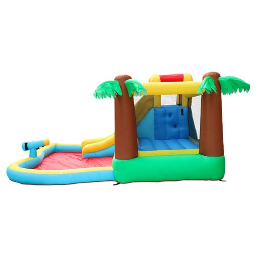 Inflatable Desert Palm Bounce Slide & Spray W/ Water Cannon - SHA-2020121