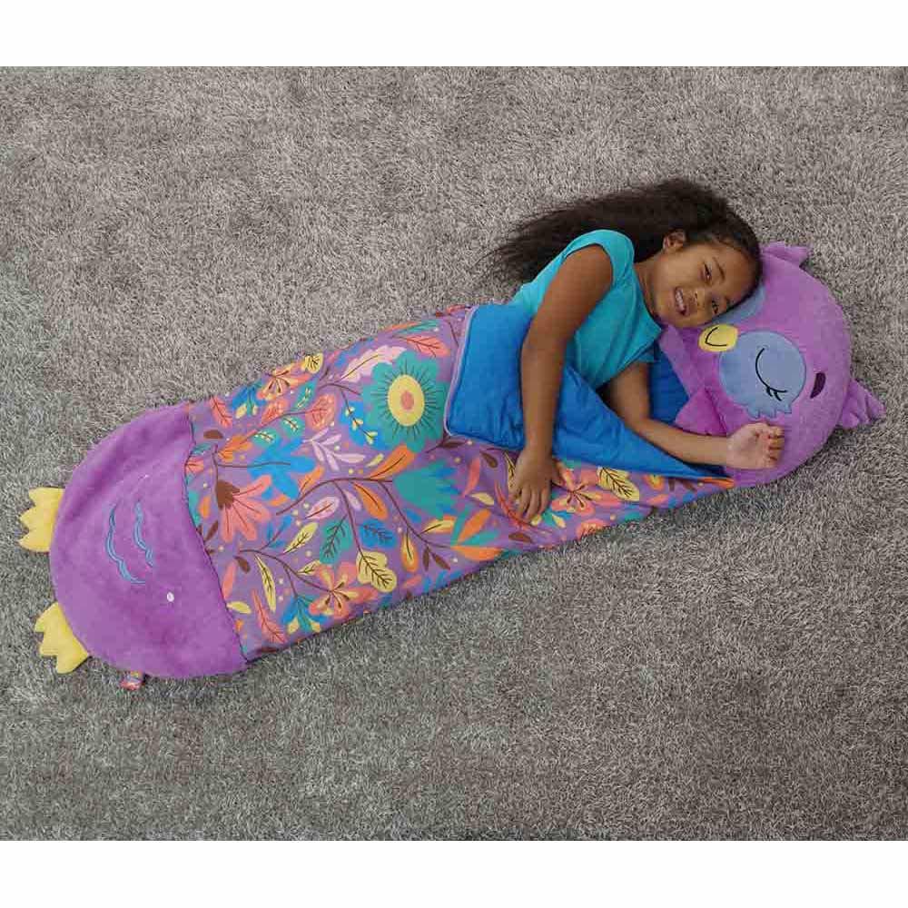 Happy Nappers Pillow & Sleepy Sack- Comfy, Cozy, Compact, Super Soft, Warm,  All Season, Sleeping Bag with Pillow- Blue Shark
