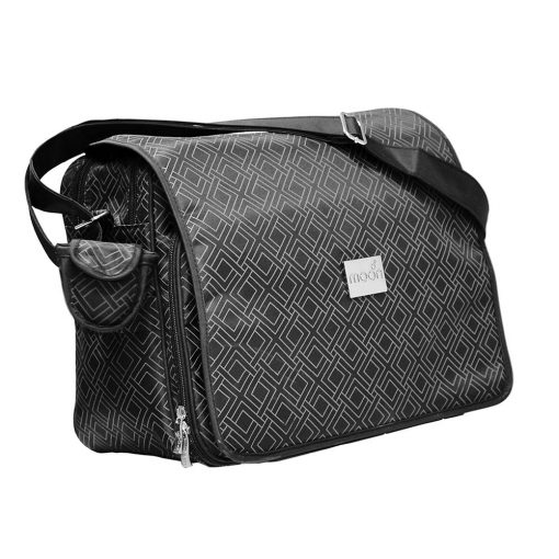 MOON - 4ever Messenger Diaper Bag Black Pattern - MNADMGY03