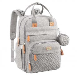 MOON - Kary Me Diaper Bag Backpack - Light Grey - MNADBGY01