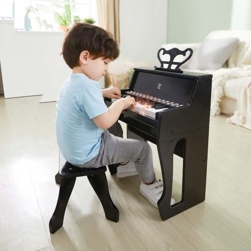 Hape - Electric Piano W/ Lights & Stool - Black - Toys 4You Store