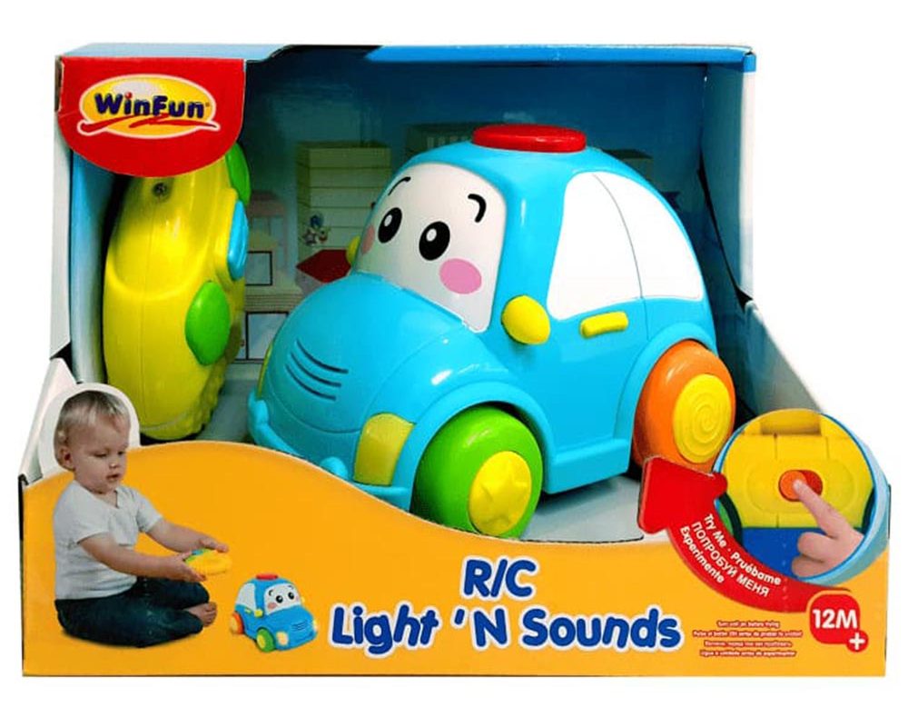 WinFun - R/C Light & Sounds Car - 01155-Blue - Toys 4 You