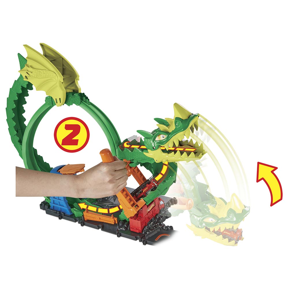 Hot Wheels City Dragon Drive Firefight Hdp03 Toys For Children