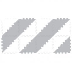 Sunta - 2 Colours Triangle Puzzle Floor Mat 16Pcs - Grey