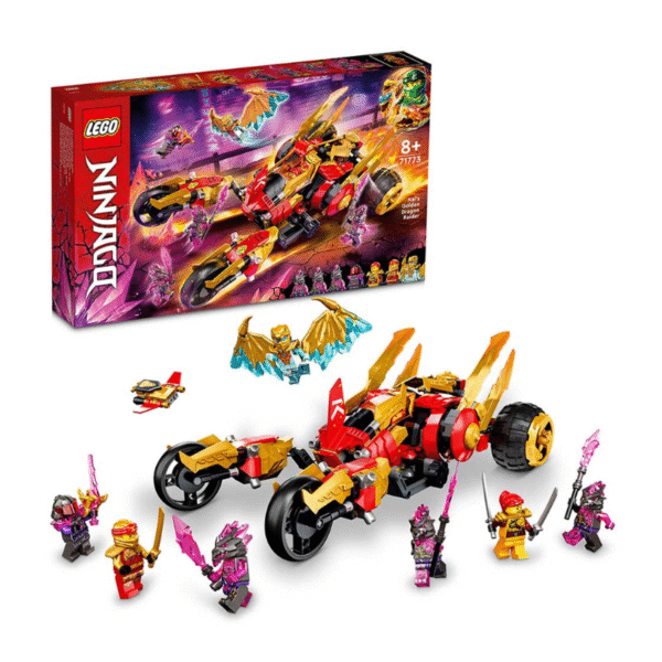 Lego - Kai's Golden Dragon Raider Building Set 624pcs
