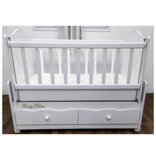 Wooden Baby Bed For Newborn With 2 Drawers - 501AW-BH