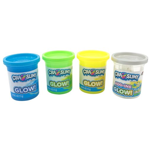 Cra-Z-Art - Cra-Z-Slimy Glow w/ Glitter & Confetti - Pack of 4