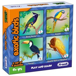 Frank - Exotic Birds Pack of 4 Puzzles - 72pcs
