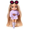 Barbie - Extra Mini Doll - Blonde Pigtails Purple