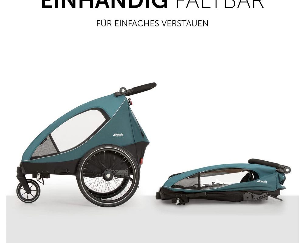 Hauck 2in1 Dryk Duo Bike Trailer & Pushchair Petrol Toys 4 You