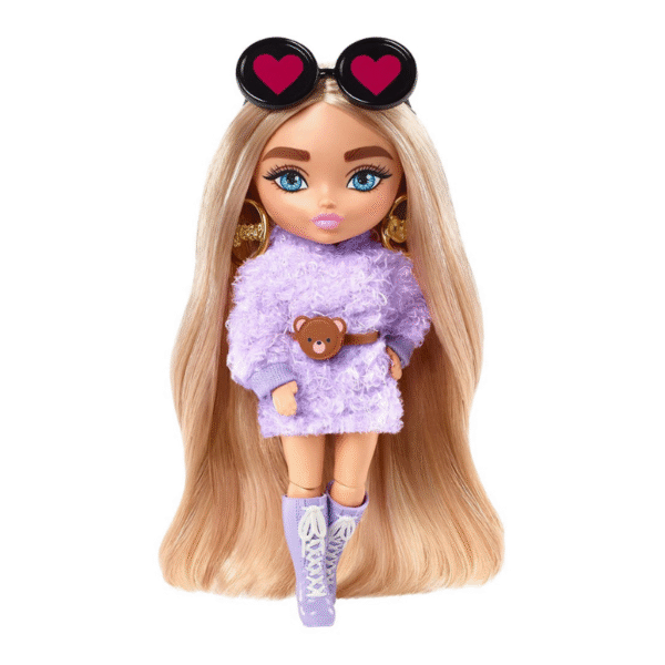 Barbie - Extra Mini Doll - Blonde Pigtails Purple