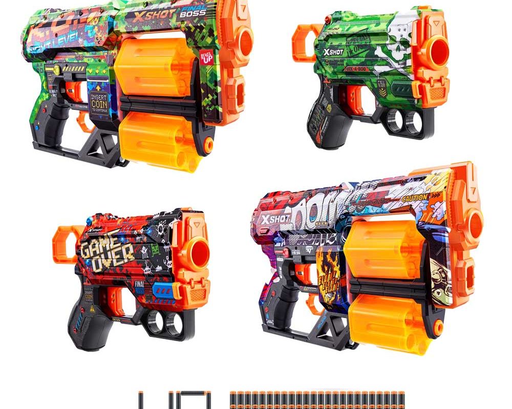 XShot Skins Double Dread Double Menace Dart Blaster Combo Pack