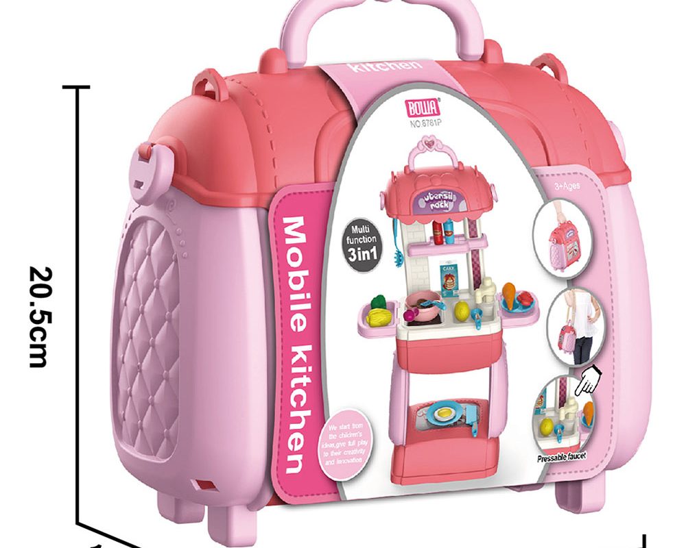 Jawda 3in1 Mobile Kitchen Pink Toys 4 You