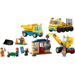 LEGO City Construction Trucks and Wrecking Ball Crane (235 Pieces)
