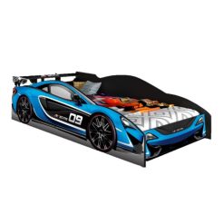Toddler Sporty Race Car Bed - Blue