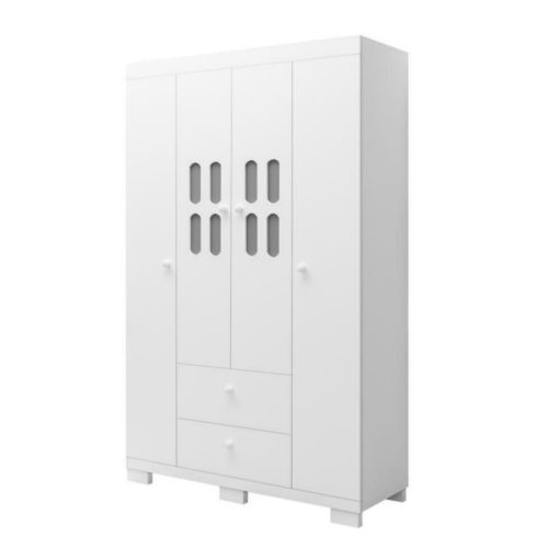 Wooden Kids and Adults Wardrobe 4-Doors