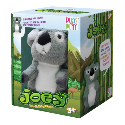 Pugs At Play - Joey The Talking Koala Grey and White Koala