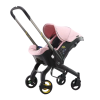 Foldable Stroller/Car Seat with Natural Rubber Wheels