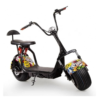 60V Electric Chopper Scooter for Adults – Graffiti Fat Tire Cruiser with Seat