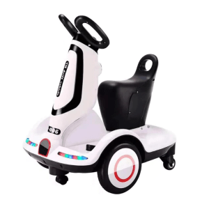 PIKKABOO Toddler Scooter – Red & Green Lights & Bubbles – White