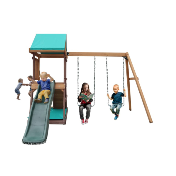 Mountpeak - Matterhorn Swing Set & Playhouse - Ages 3+ Years