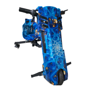 36V Electric Drift Scooter with Seat – Blue Galaxy Edition for Kids