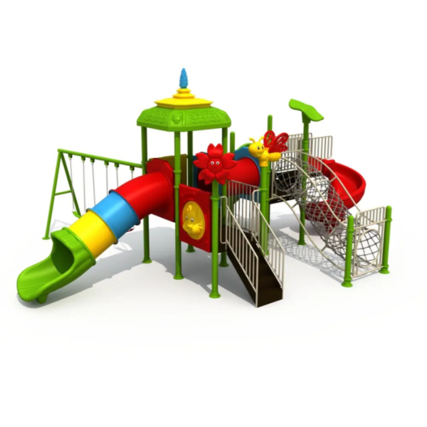 Kids Forest Playground Swing And Slide For Preschool