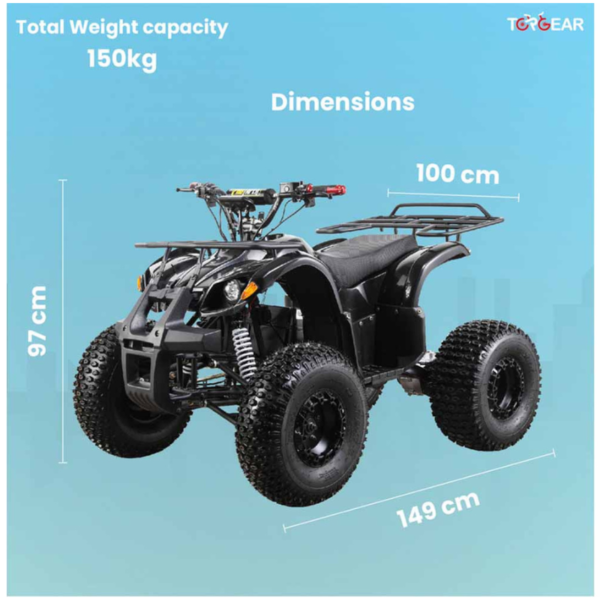 Top Gear - TG 450 Electric Quad Bike 60V - Black - Image 2