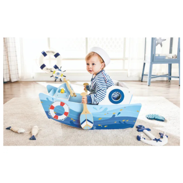 Hape - Captain's Rocking Boat Ride-On Toy - Image 2