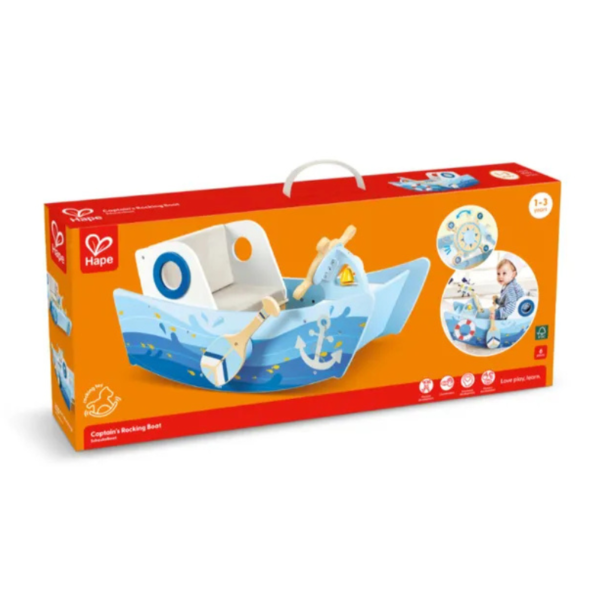 Hape - Captain's Rocking Boat Ride-On Toy - Image 6