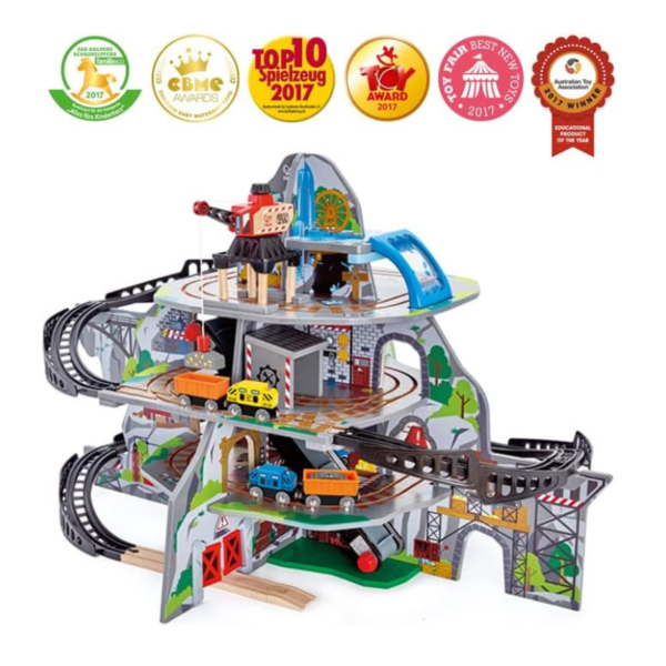 Hape - Wooden Mighty Mountain Mine Railway Train Set - Image 2