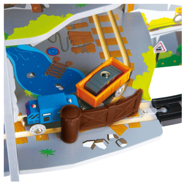 Hape - Wooden Mighty Mountain Mine Railway Train Set - Image 8