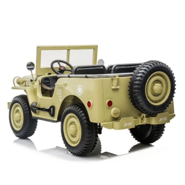 Military Willy Jeep 2 Seater Electric Kids Ride On Cars with RC - Image 4