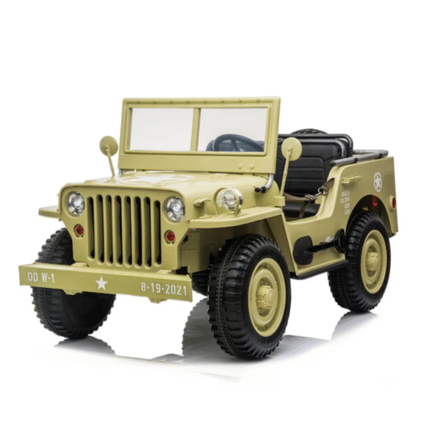 Military Willy Jeep 2 Seater Electric Kids Ride On Cars with RC - Image 2