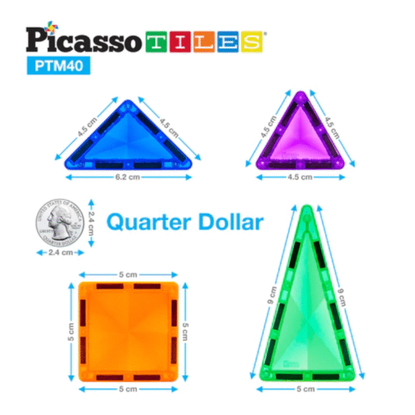 Picasso Tiles - Mini Diamond Tile Series Set - 40pcs - Image 6