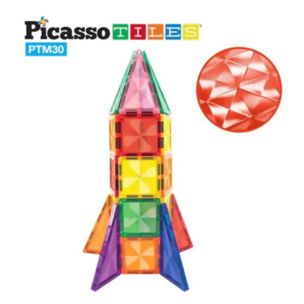Picasso Tiles - Magnetic Mini Diamond Rocket - Image 3