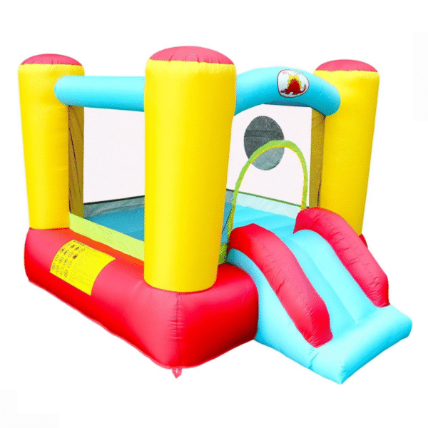 Compact Inflatable Bounce House With Slide And Basketball Hoop