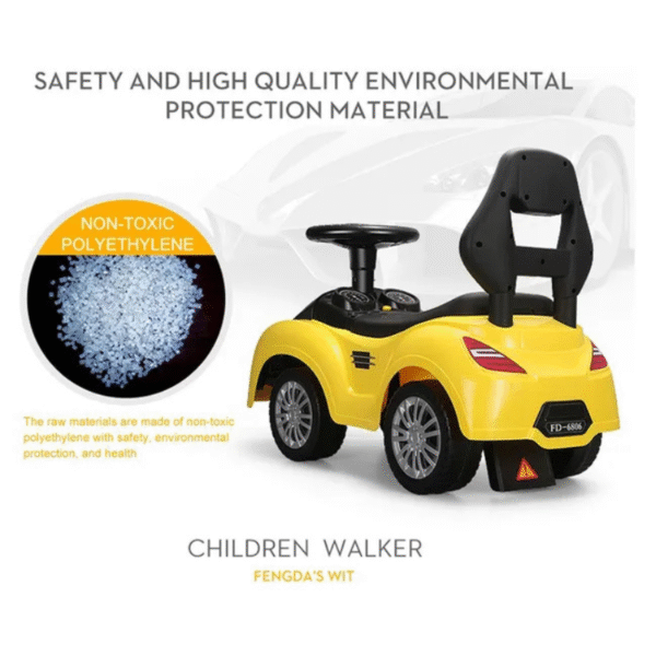 Baby Toy Walking Car - Yellow - Image 2
