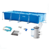 Intex - Rectangular Frame Pool Set w/Pump - 4.5x2.2x84