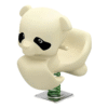 Panda shape children ride spring